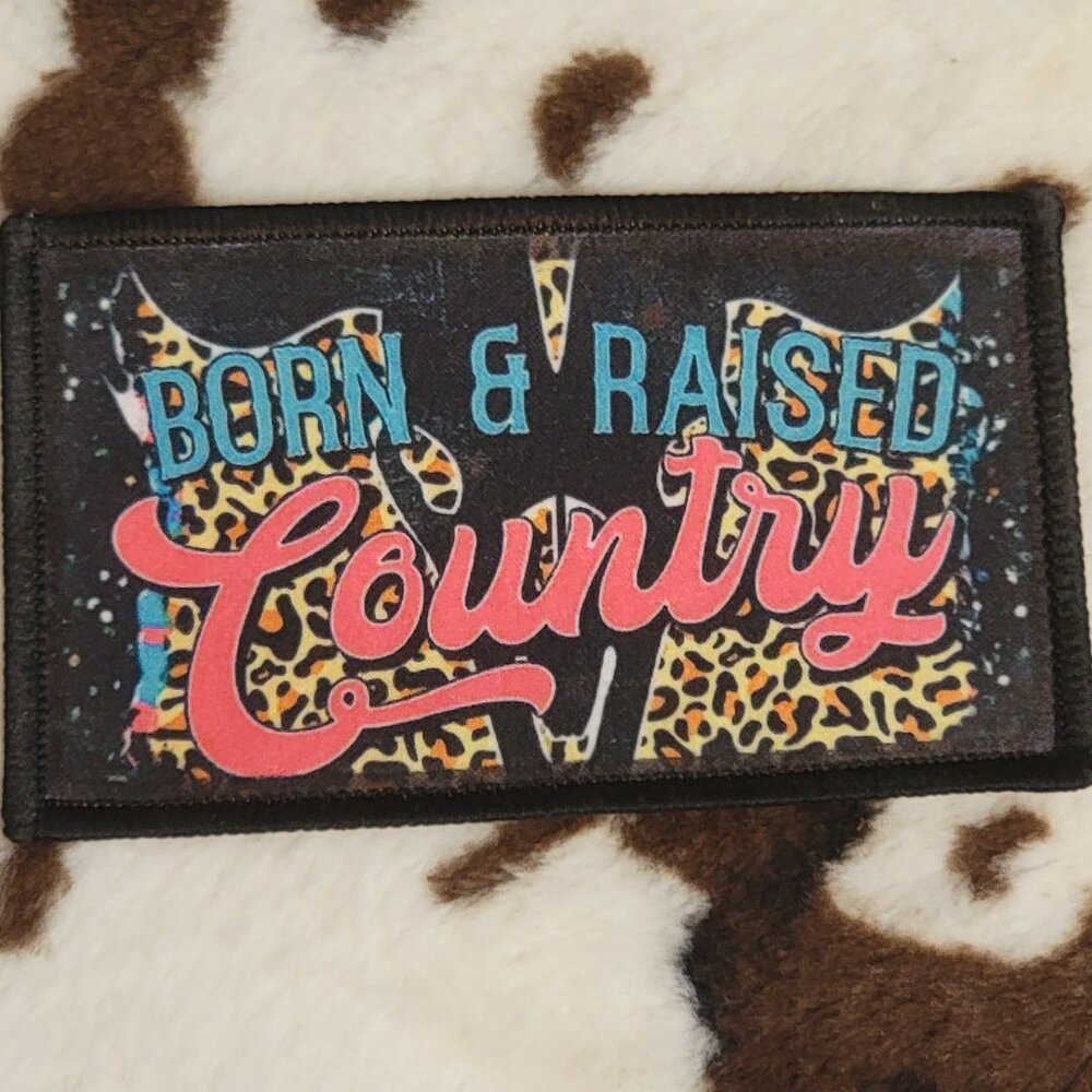 Western Sublimation DYI Fabric Hat Patch Glue Iron On Sew Hat Patch